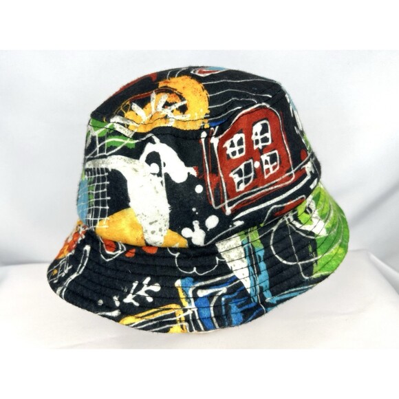 Jams World Fleece Bucket Hat Artsy Trendy Abstract One Size - Picture 5 of 11